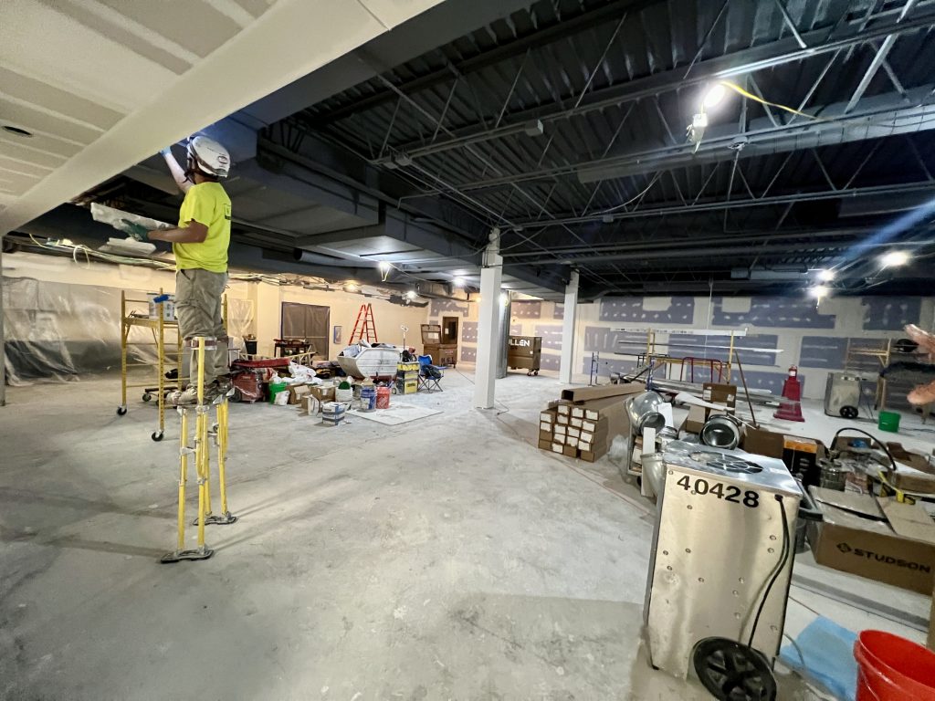 interior construction at templeton middle school. cafeteria being updated.